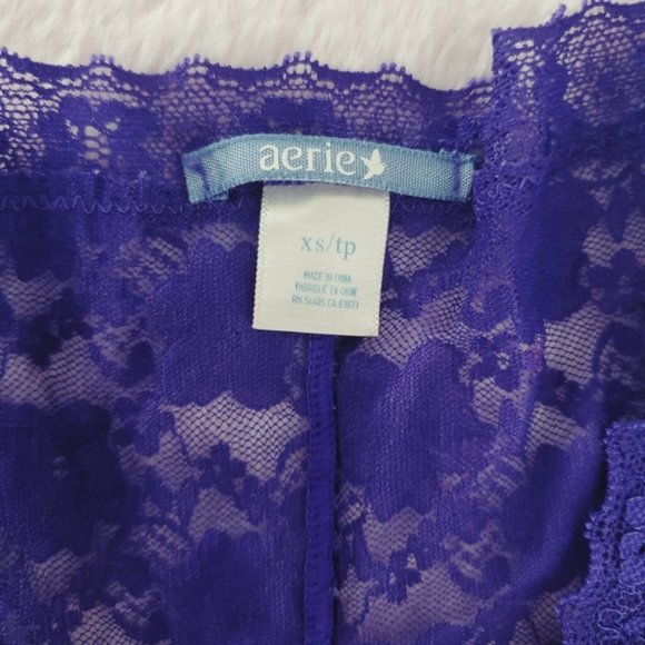 Aerie Lace Boyfriend Boybrief Panty- Indigo Purple- Size Extra Small - Picture 5 of 5